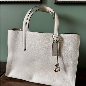 Coach Cream Leather Tote Bag